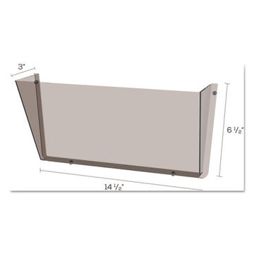 deflecto® Unbreakable Docupocket Wall File, Letter, 14 1-2 X 3 X 6 1-2, Smoke freeshipping - TVN Wholesale